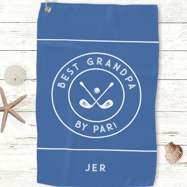 Best Granpa By Par | Funny Golfer Humour Golf  Golf Towel (Best Granpa By Par | Funny Golfer Humor Golf Golf Towel)