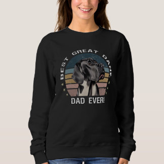 Best Great Dane Dad Ever Vintage Great Dane Retro Sweatshirt