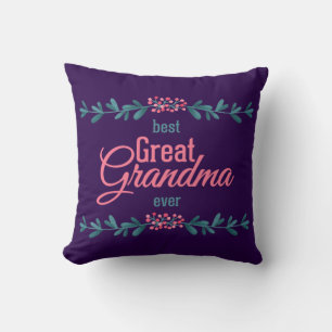 Best great grandma ever cushion