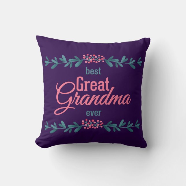Best great grandma ever cushion (Front)