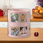 Best Great Grandma Grandkids 6 Photo Collage Pink Mug<br><div class="desc">Unique photo collage mug in pink personalized with 6 grandchildren pictures for great grandmother's birthday or any holiday . Makes a special keepsake mug for great grandma.</div>