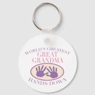 Best Great Grandma Hands Down T-shirt Key Ring