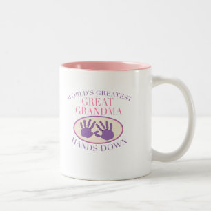 Best Great Grandma Hands Down T-shirt Two-Tone Coffee Mug