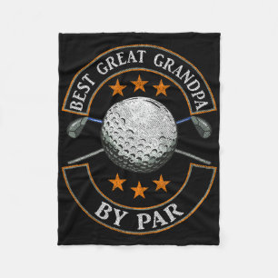 Best Great Grandpa By Par Golf Lover Sports Father Fleece Blanket