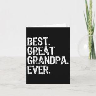 Best Great Grandpa Ever Family Fun Cool  Card