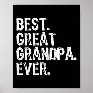 Best Great Grandpa Ever Family Fun Cool  Poster