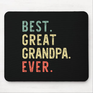 Best Great Grandpa Ever Funny Retro Vintage  Mouse Mat