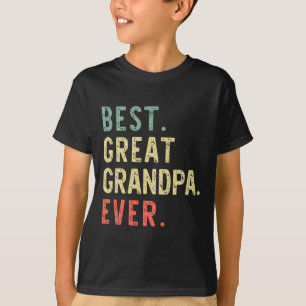 Best Great Grandpa Ever Funny Retro Vintage T-Shirt