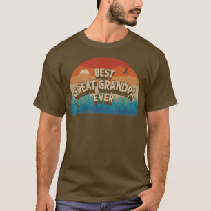 Best Great Grandpa Ever Men Vintage Sunset Decor G T-Shirt