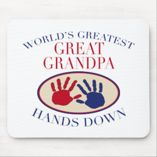 Best Great Grandpa Hands Down Mouse Mat