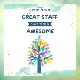 Best Great Team Great Staff Thank You Appreciation Window Cling
