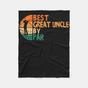 Best Great Uncle By Par Golfing Funny Golf Golfer Fleece Blanket