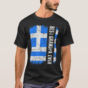 Best Greek Grandpa Ever Greece Flag Father's Day T-Shirt
