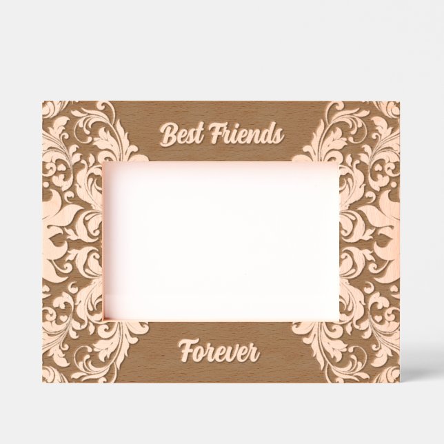 Best Grends Forever White Floral Swirls Etched Frames (Front)