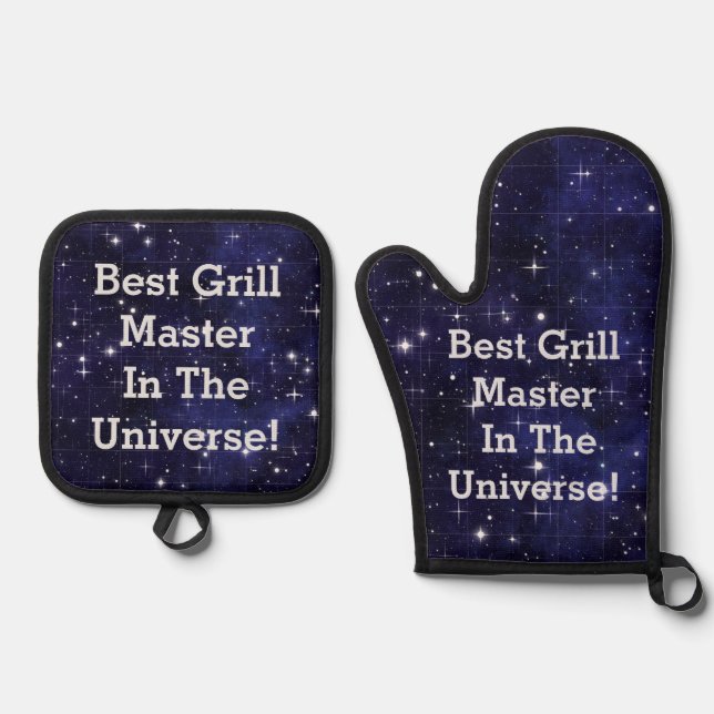 Best Grill Master Oven Mitt and Pot Holders Set (Front)