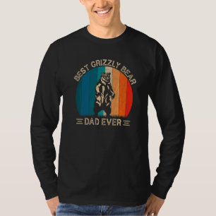 Best Grizzly Bear Dad Ever Grizzly Bear Graphic Fa T-Shirt
