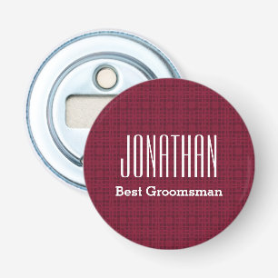 Best Groomsman Custom Name Round Bottle Opener V06
