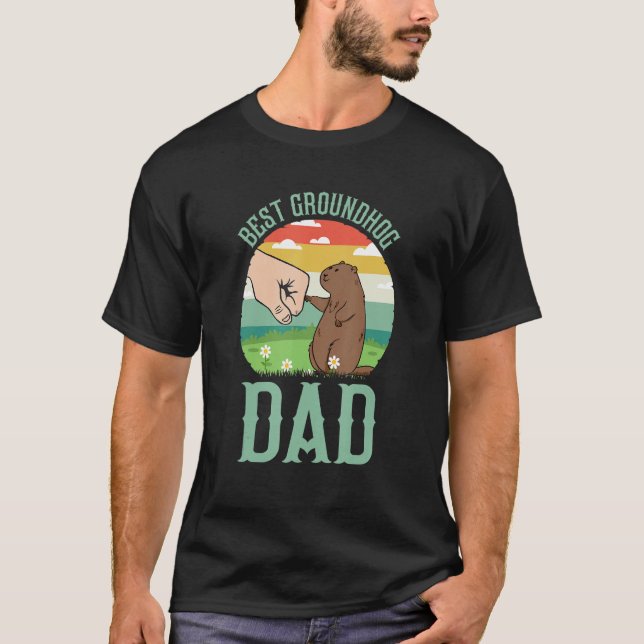 Best Groundhog Dad Ever Early Spring Groundhog Day T-Shirt (Front)