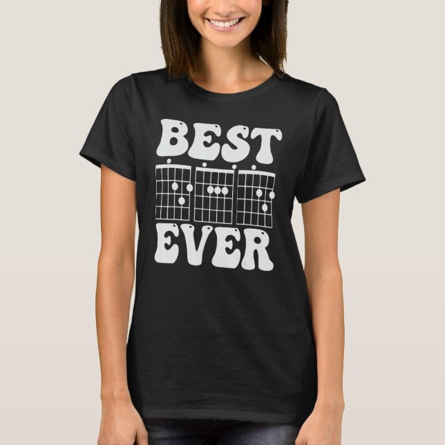 best guitar dad ever chords best dad guitar dad Re T-Shirt (Front)