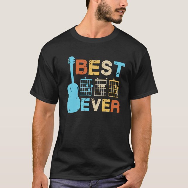 Best Guitar Dad Ever Chords Best Dad Guitar  Guita T-Shirt (Front)