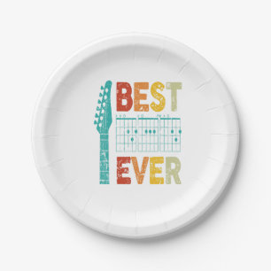 Best guitar dad ever chords best dad guitar shirt paper plate