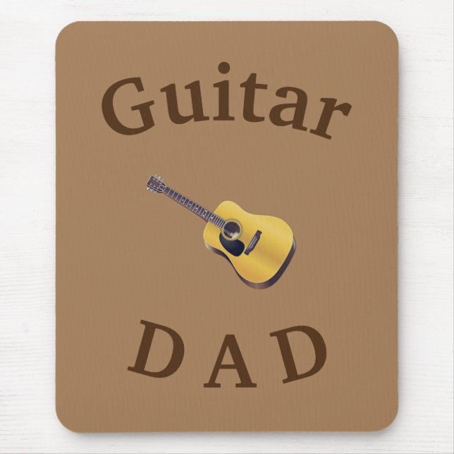 Best "GUITAR DAD" Ever! Father's Acoustical Guitar Mouse Mat (Front)