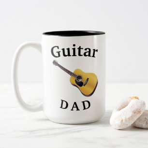 Best "GUITAR DAD" Ever! Father's Acoustical Two-Tone Coffee Mug
