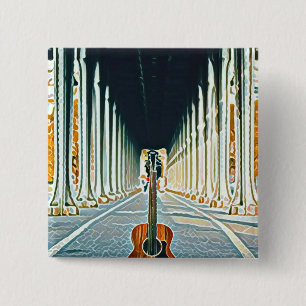 Best guitarist ever 15 cm square badge