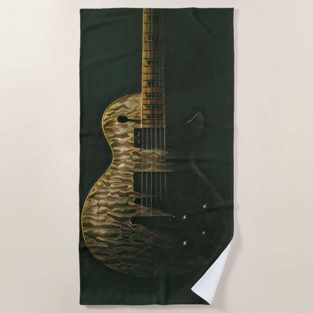 Best guitarist ever beach towel (Front)