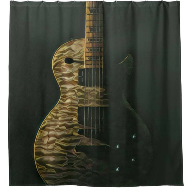 Best guitarist ever shower curtain (Front)