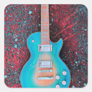 Best guitarist ever square sticker
