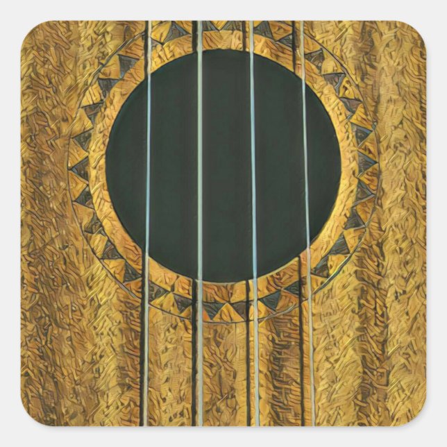 Best guitarist ever square sticker (Front)