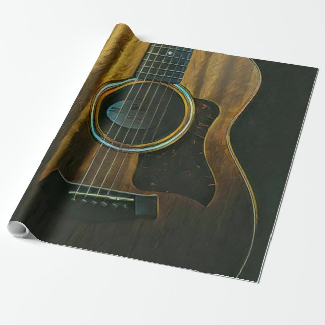 Best guitarist ever wrapping paper (Unrolled)