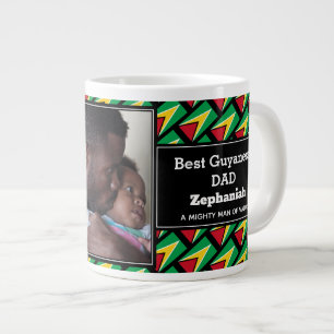 BEST GUYANESE DAD Guyanese Flag Personalised Photo Large Coffee Mug