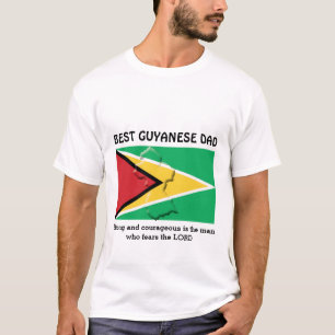 BEST GUYANESE DAD Strong Courageous Personalised T-Shirt