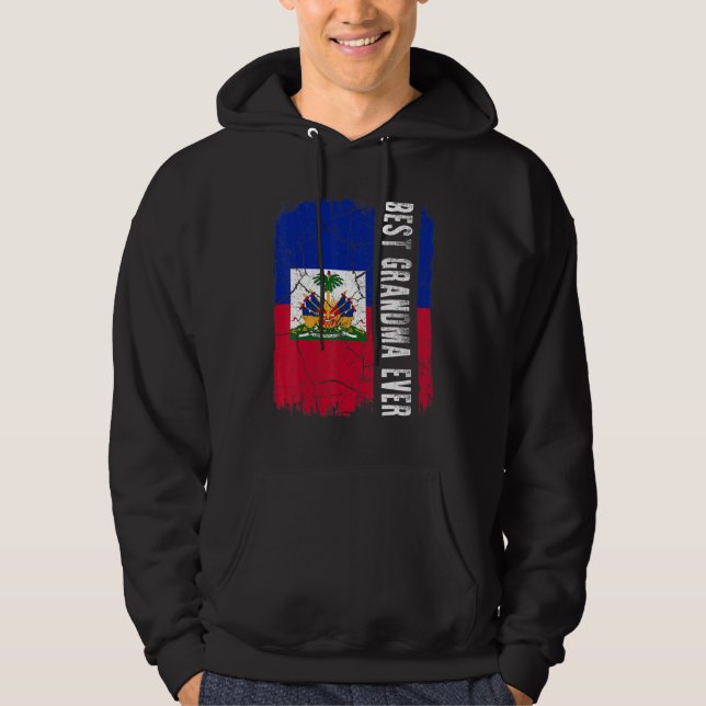 Best Haitian Grandma Ever Haiti Flag Mother's Day Hoodie (Front)