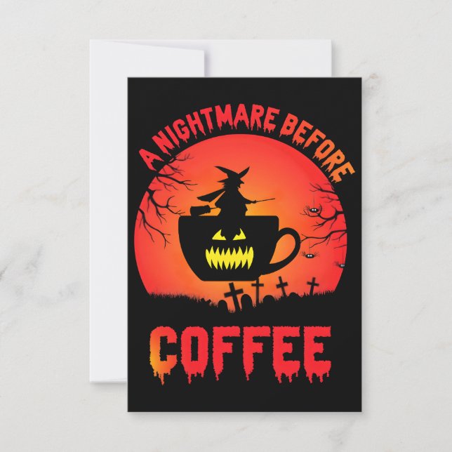 Best Halloween Coffee Personalizet – Spooky Custom Thank You Card (Front)