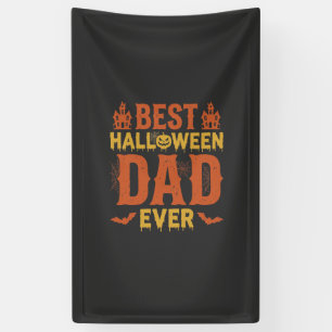 Best Halloween Dad Ever Vintage Distressed Design Banner
