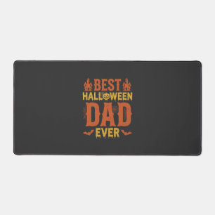 Best Halloween Dad Ever Vintage Distressed Design Desk Mat