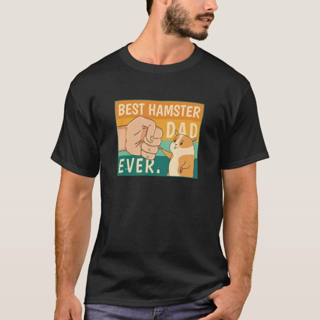 Best Hamster Dad Ever Pet Gerbil Owner Quote Men's T-Shirt (Front)