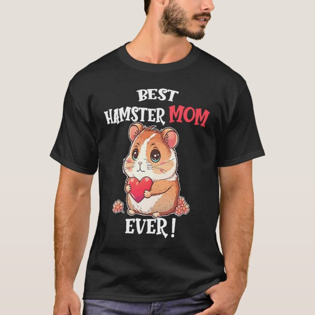Best Hamster Mum Ever Cute Valentine's Day Girls H T-Shirt (Front)
