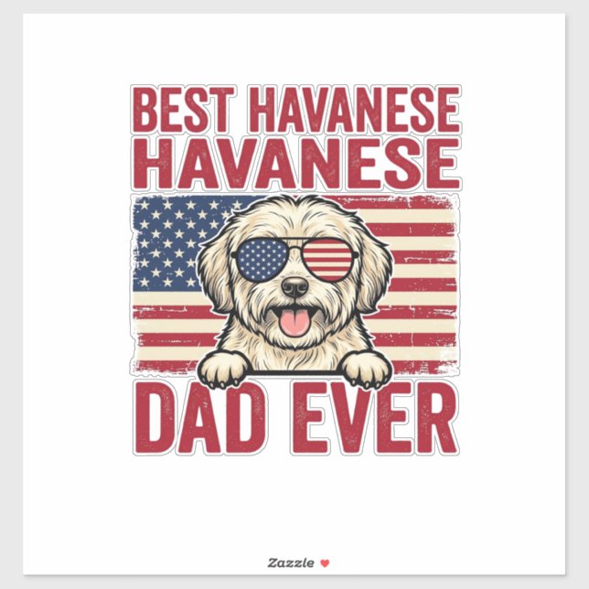 Best Havanese Dad Ever Patriotic Dog Shirt Design_ (Sheet)