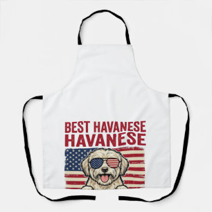 Best Havanese Dad Ever Patriotic Dog Shirt Design_ Apron
