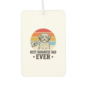 Best Havanese Dad Ever Vintage Dog Shirt Design_1 Car Air Freshener