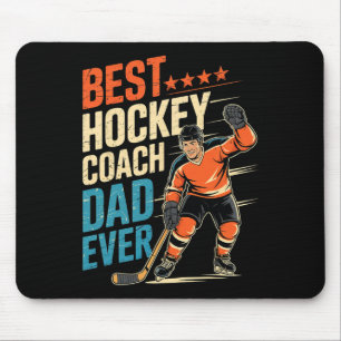 Best Hockey Coach Dad Ever Father's Day For Dad Mouse Mat