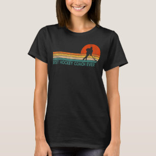 Best Hockey Coach Ever Ice Hockey Team Coach Retro T-Shirt