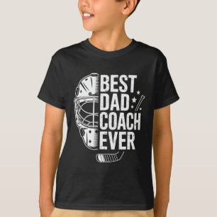 Best Hockey Dad Coach Ever Retro Father Hockey Coa T-Shirt