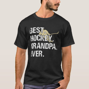 Best Hockey Grandpa Ever Retro Vintage Grandfather T-Shirt