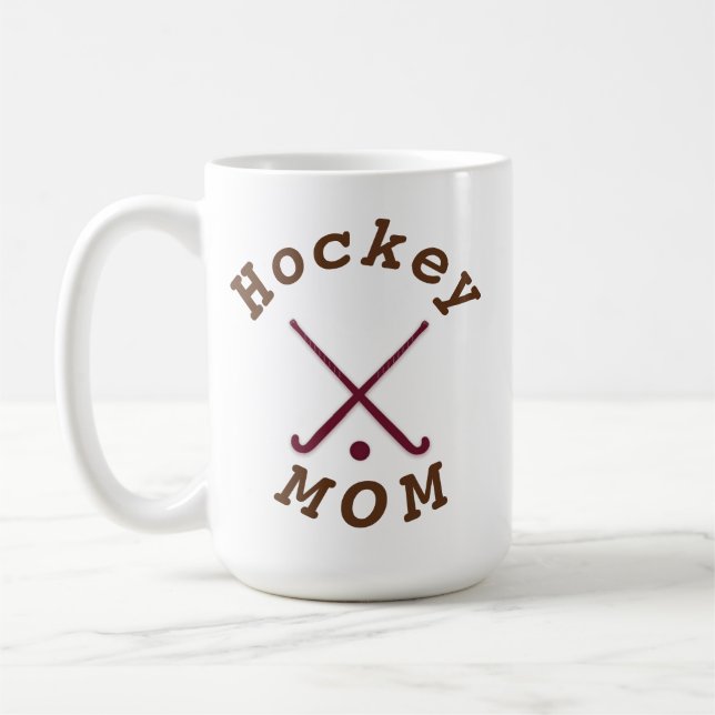Best "Hockey MOM" Ever! Mother's Day Coffee Mug (Left)