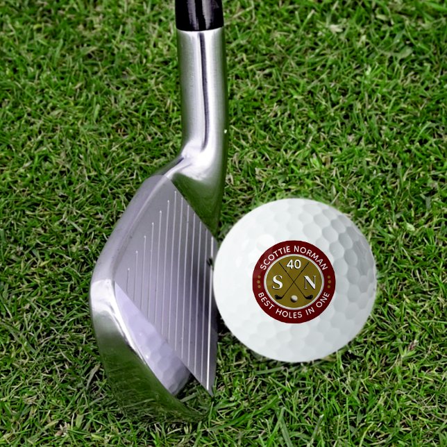 BEST HOLES IN ONE Classy Golfer Name Golf Balls (Creator Uploaded)